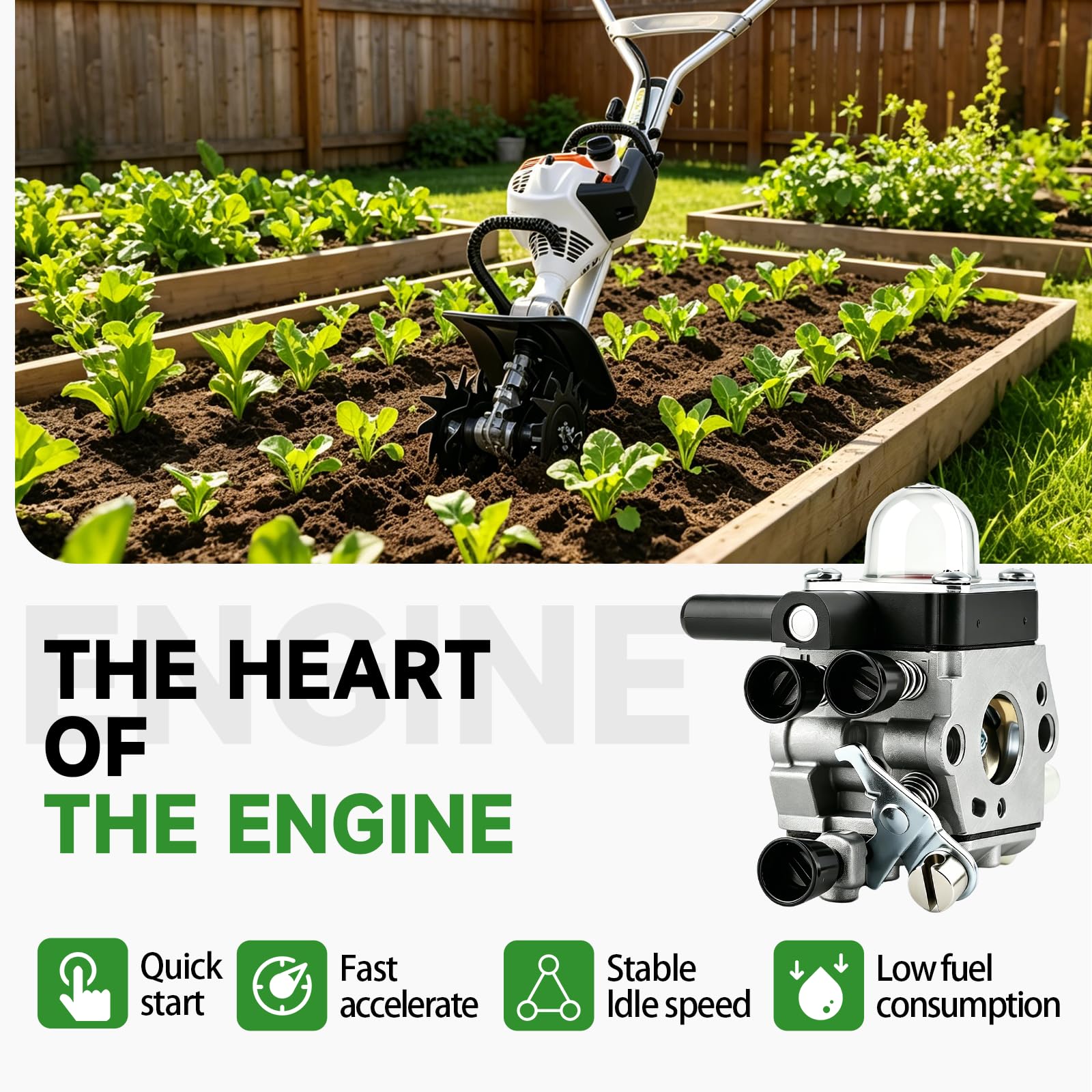 Amazon.com: HUZTL MM55 Carburetor for Stihl MM 55 MM55C Tiller